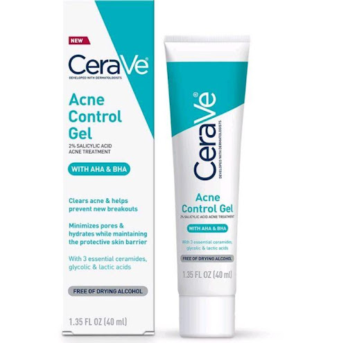 Cerave Acne Control Gel 2% Salicylic Acid Acne Treatment with AHA & BHA